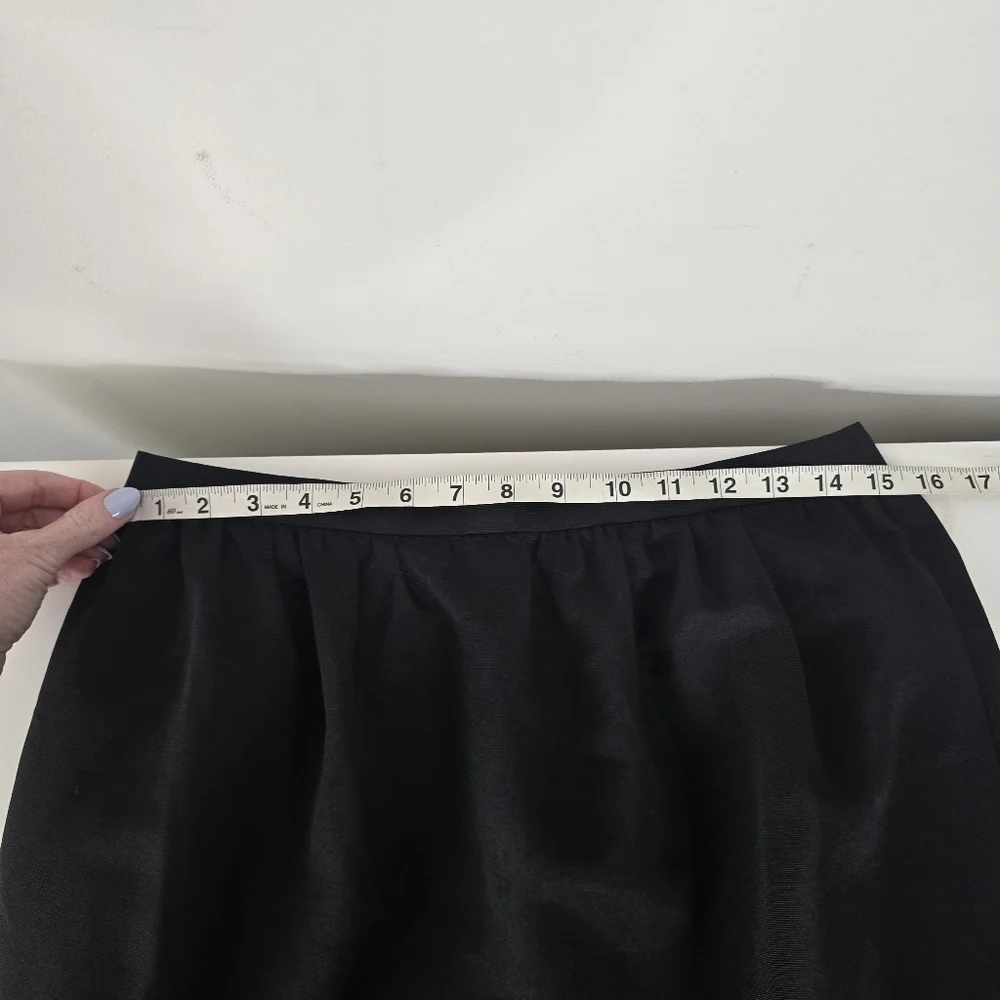 NWT J. Crew Long Pencil Skirt in Faille Sz. 8 Black Party Minimalist